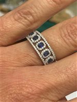 Anillo Salvini Mujer in Oro blanco Zaffiro blu 0.68 Ct 20111606 - 20111606